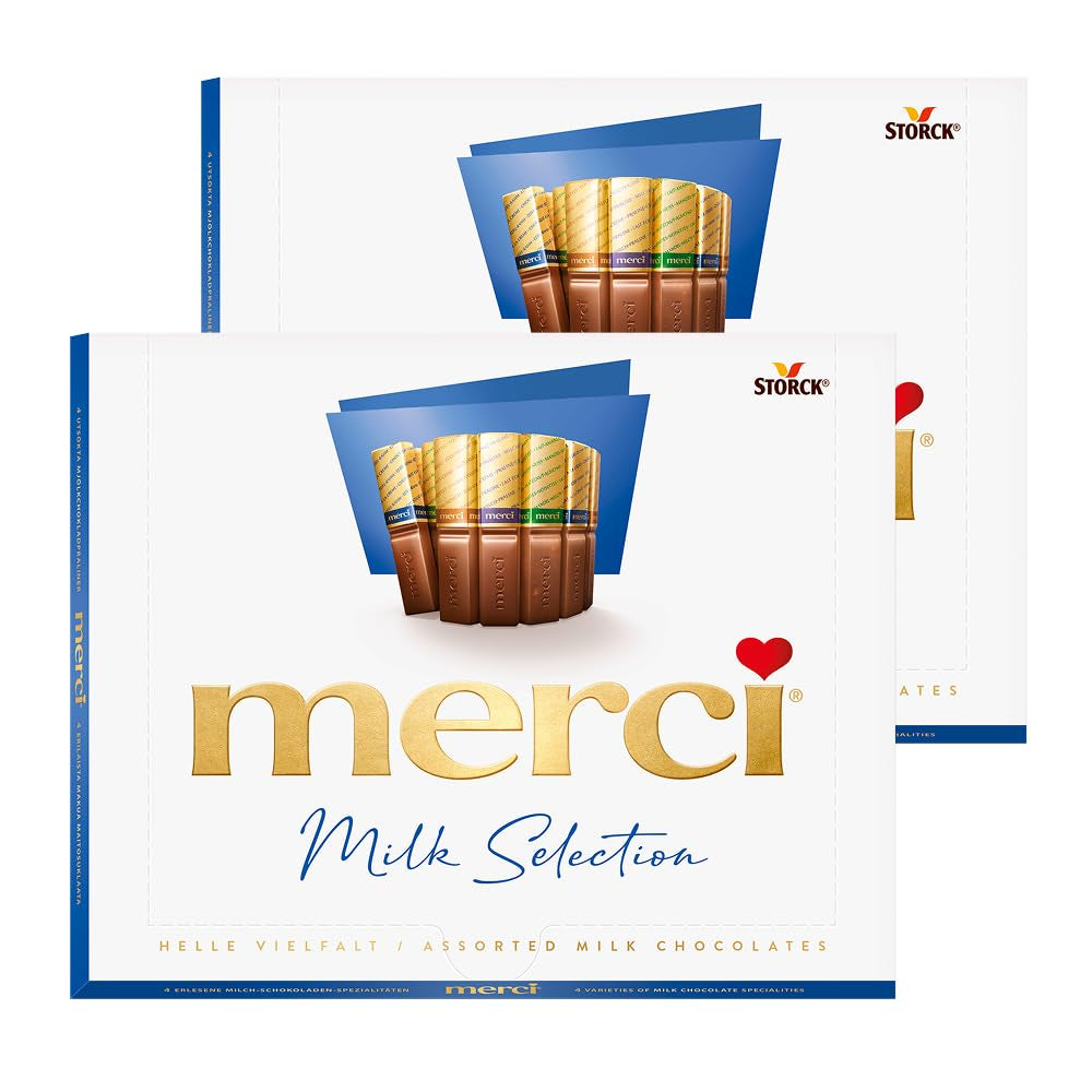 merci Finest Selection Mousse au Chocolat Variety – 1 x 210 g – Specialità Squisita Mousse al Cioccolato – Praline ripiene e vuote