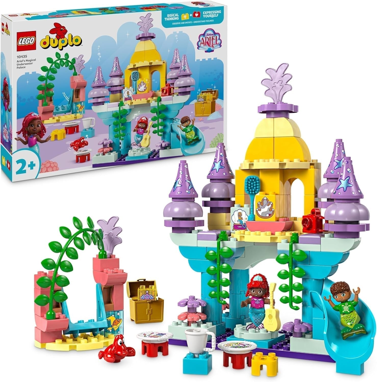 LEGO DUPLO | Disney Il magico palazzo sottomarino di Ariel, giocattolo educativo per la sirena Ariel, castello sottomarino per bambini dai 2 anni in su 10435 Set da costruzione Besuche den LEGO-Store Titolo predefinito
