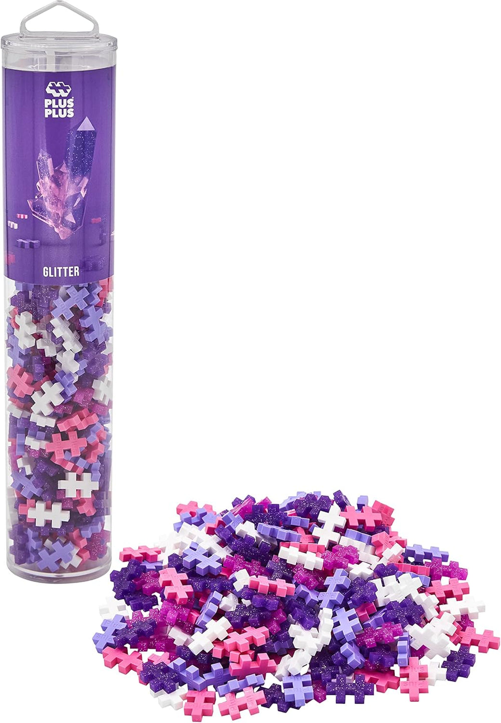 Plus-Plus 9604262 Geniales Konstruktionspielzeug, Regenbogen, Kreativ-Bausteine ​​​​Tube, 240 Teile