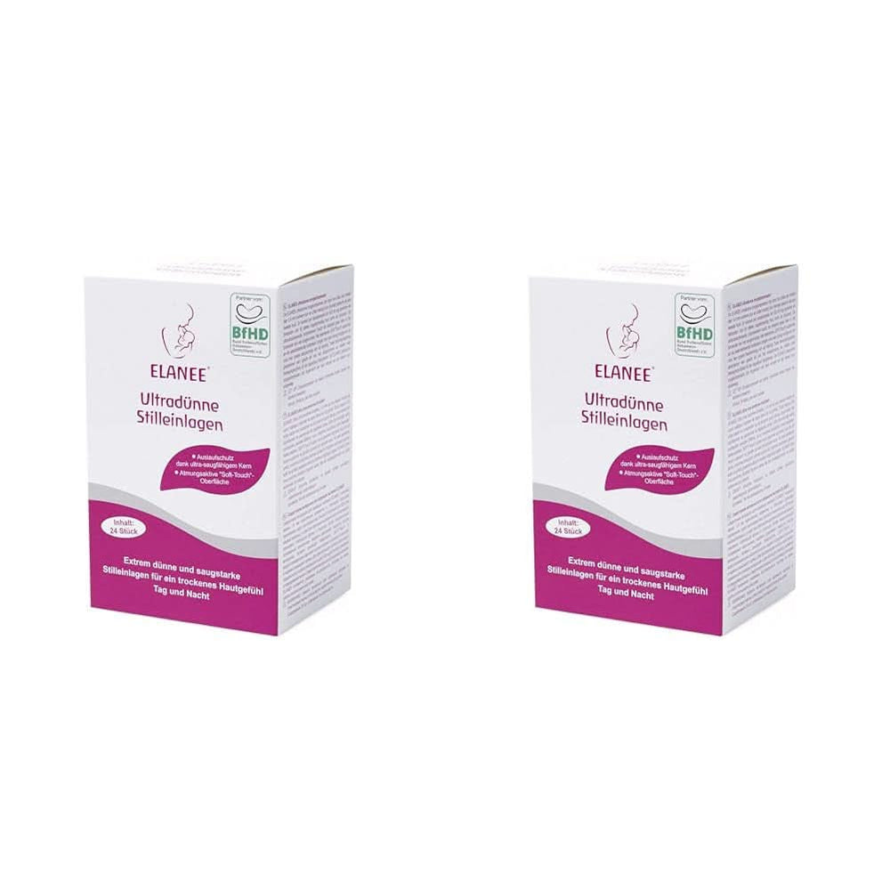 ELANEE 219-V1 Coppette assorbilatte ultrasottili, bianche Accessori Alimentazione e Allattamento Bebe Naty Shop 24 pezzi (confezione da 2)