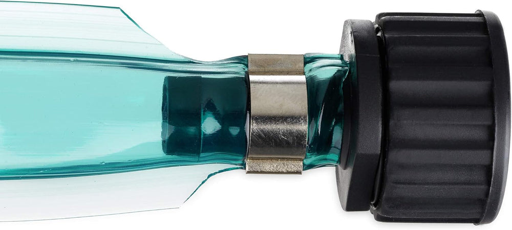 Furtun de irigare Relaxdays, furtun plat pentru grădină, cu orificii, gata de conectare, 8 metri, verde, 1 bucată, plastic