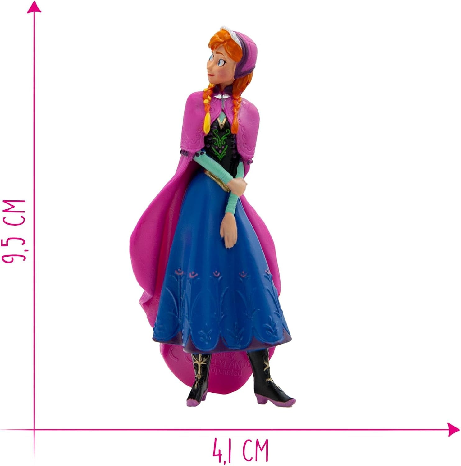 Bullyland 12960 - Figurină Prințesa Anna din filmul Frozen de Walt Disney, aprox. 9,5 cm, foarte detaliată, ideală ca un mic cadou pentru copiii cu vârsta de 3 ani și peste