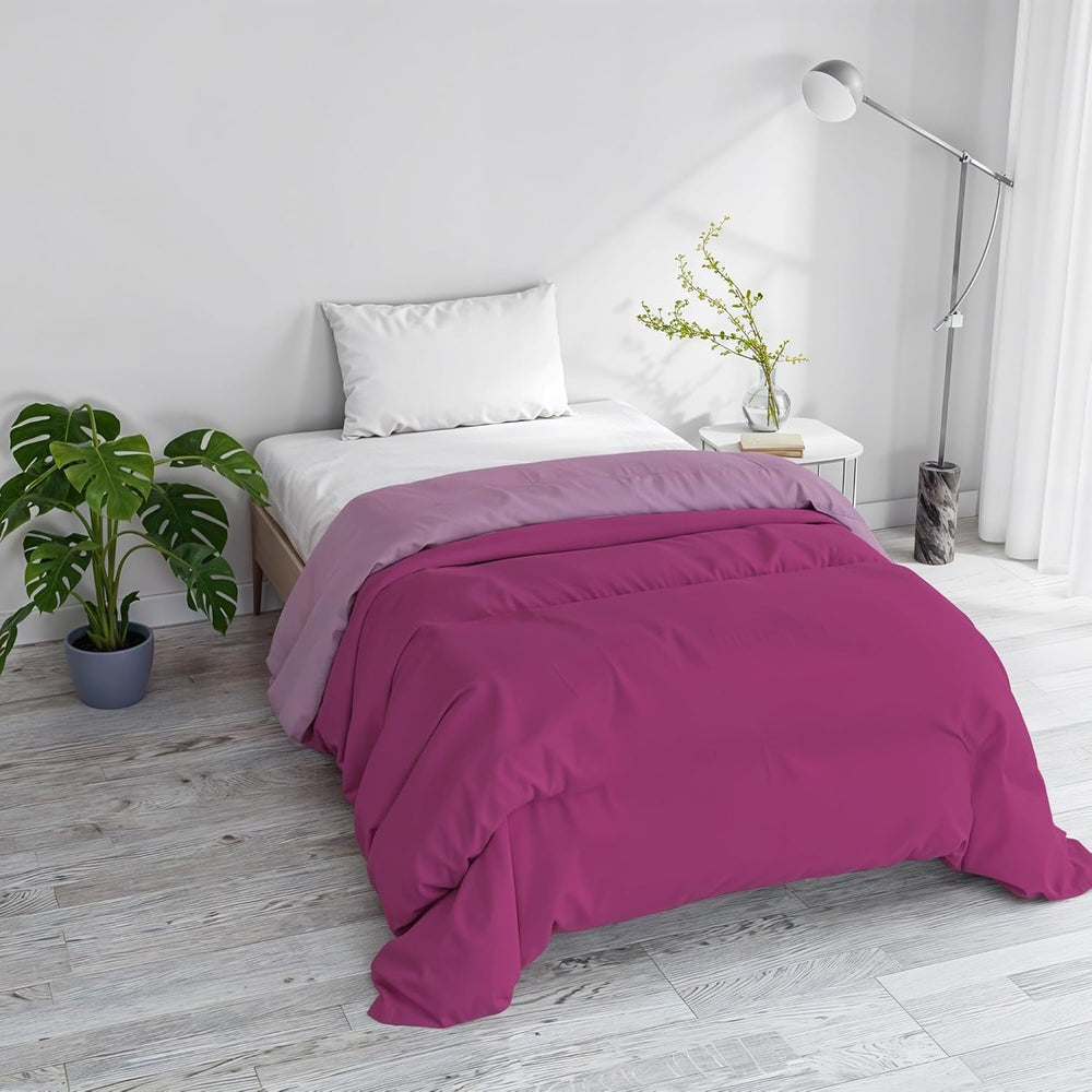 Coperta invernale basic, tinta unita e imbottita, verde scuro/crema, 200X245Cm Naty Shop trapunte e trapunte Fucsia/Lilla 200X245Cm