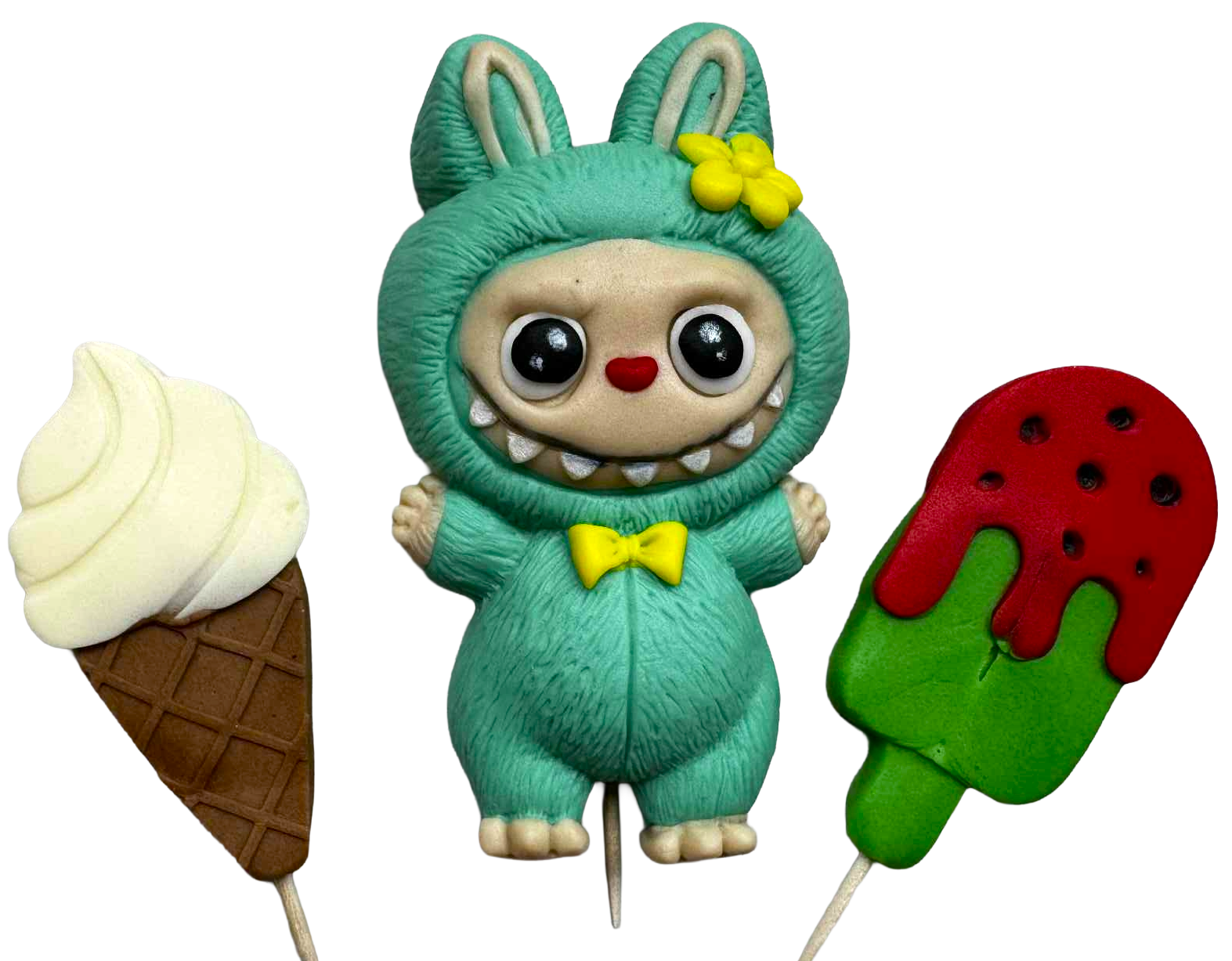 Set decoratiuni comestibile, Labubu Decoratiuni din Pasta de Zahar Nati Shop