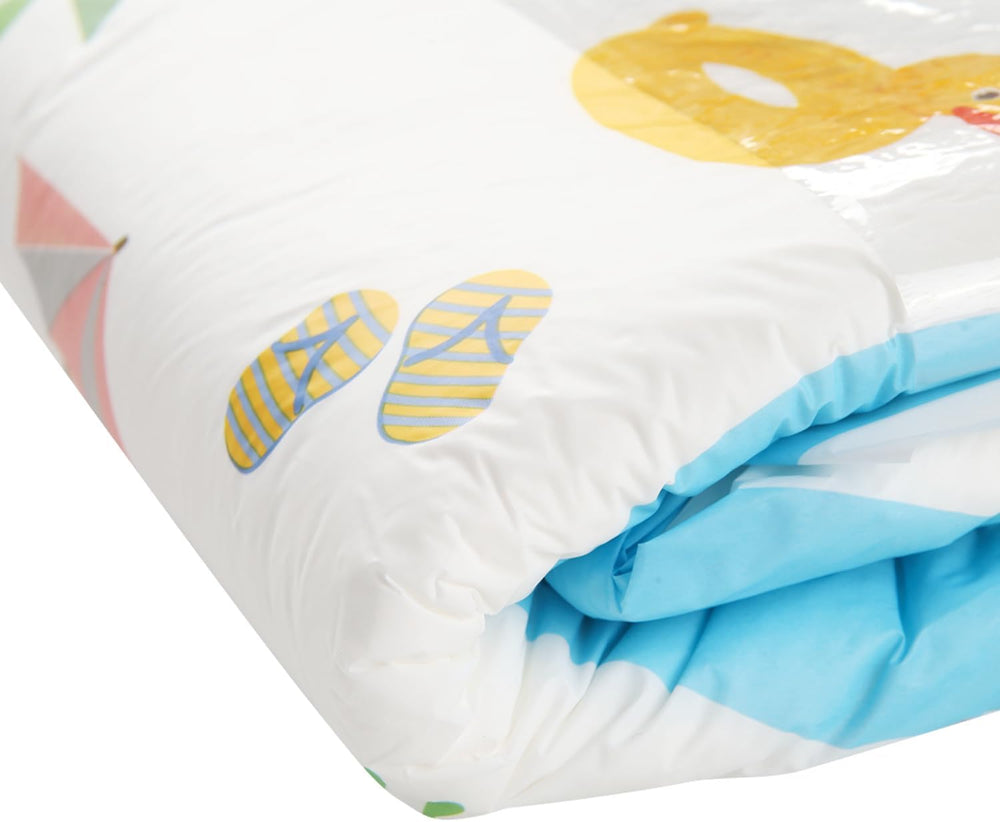 CutiePlusU Pannolini per adulti, confezione da 10, pannolini usa e getta per donne e uomini, massima assorbenza durante la notte - I Love Summer (taglia media 71-96 cm)