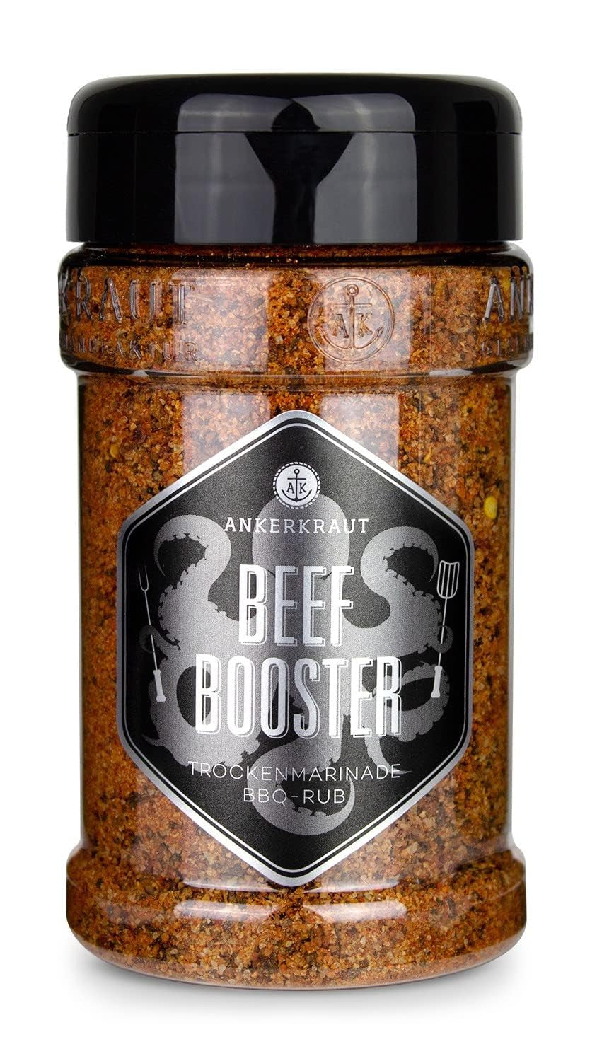 Ankerkraut Beef Booster, Rub Brisket e Bistecca Gewürz, Gewürzmischung für Fleisch, 230g in Streuer