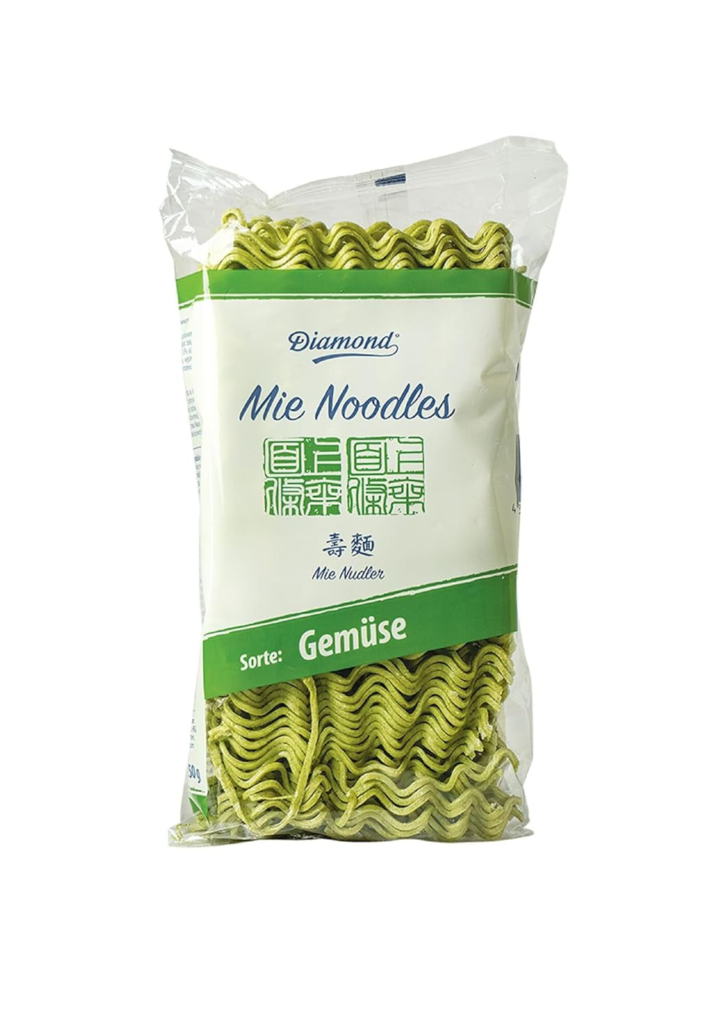 DIAMOND Mie tagliatelle di verdure, tagliatelle di grano con polvere vegetale, senza uova, facili e veloci, vegetariane - 1 x 250 g
