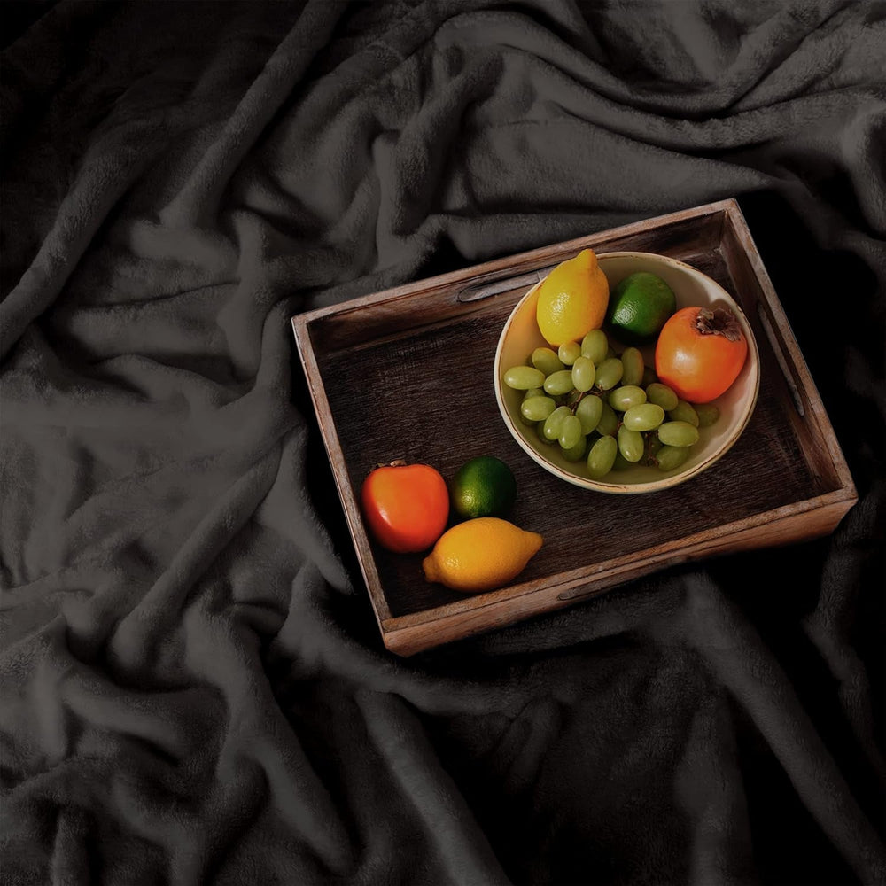 Amago - Comoda coperta, effetto cashmere, 180 X 220 cm - Nero Letti e coperte Besuche den Gözze-Store