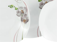 Creatable, 22536, Serie Square Orchidee, 62-Teiliges Geschirrset Für 6 Personen, Kombiservice Aus Porzellan, Spülmaschinen- Und Mikrowellengeeignet, Qualitätsproduktion Seturi vesela masa Naty Shop
