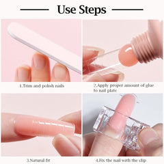Cleme pentru unghii, cleme pentru manichiură, cleme transparente pentru unghii, Cleme transparente Polygel, construcție rapidă pentru extensii de unghii, asistent cu gel, 10 bucăți