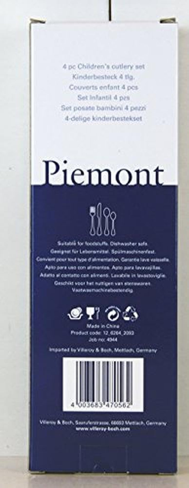 Villeroy And Boch Set posate per bambini Teddy 4 pezzi, acciaio inox 18/10 Cucina Naty Shop