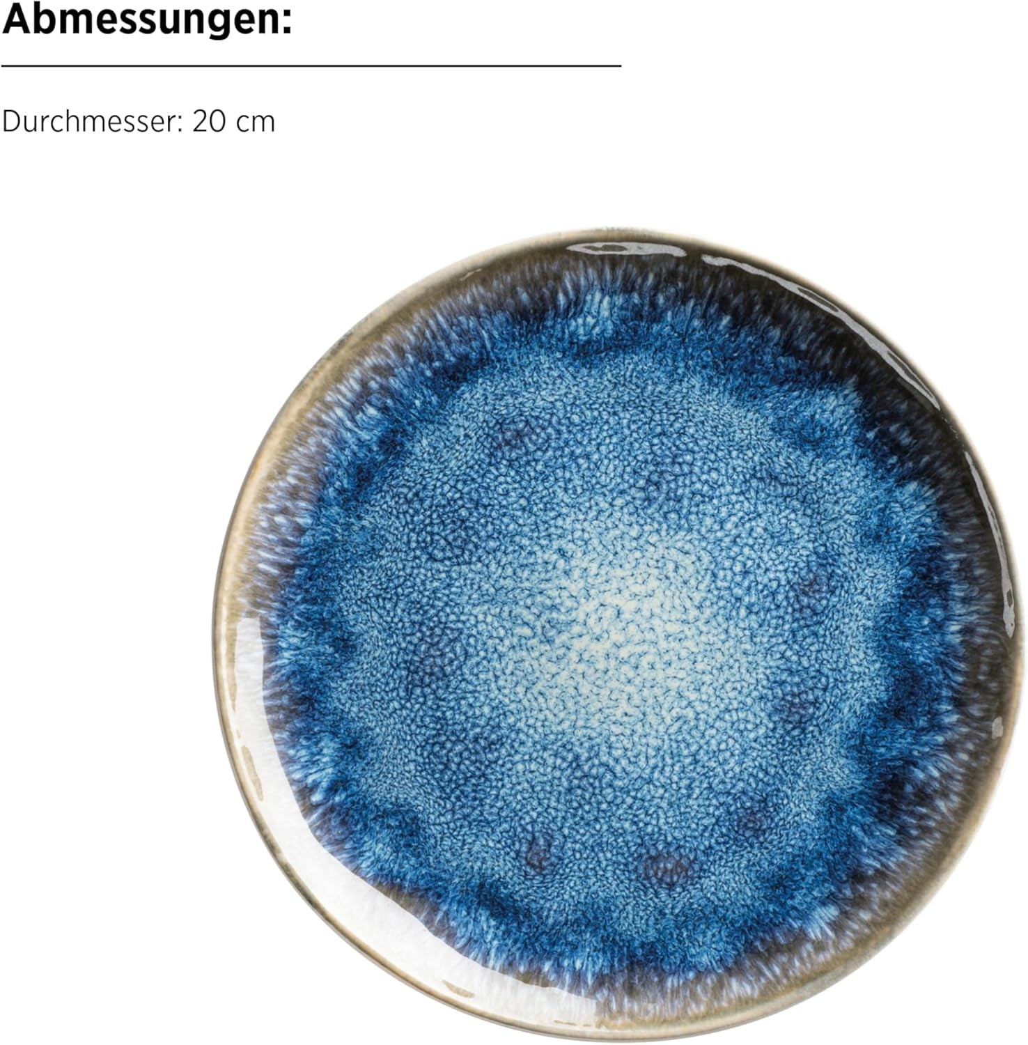 MÄSER 934092 Serie Frozen, Geschirr Set Aus Keramik Für 4 Personen, 16-Teiliges Kombiservice Mit Organischen Formen, Blau Gesprenkeltes Service, Steinzeug, Dunkelblau Set di stoviglie Naty Shop