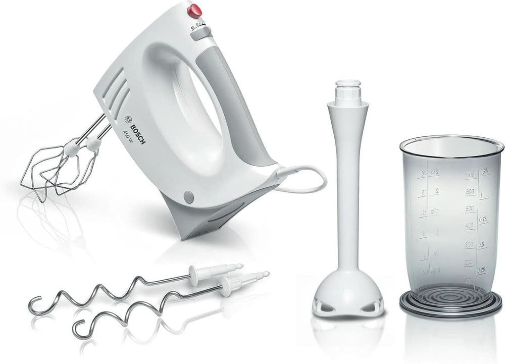 Bosch Hausgeräte MFQ3540 Handrührer, Grigio, Bianco, 7,7 cm L X 20,1 cm L X 14,1 cm A Cucina Naty Shop