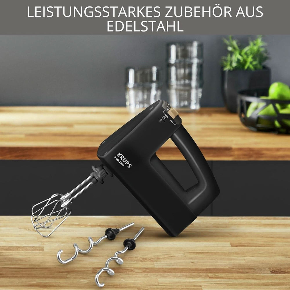 Krups 3Mix 7000 Sbattitore manuale 60 Jahre Special Edition, 500 Watt, Knet- Und Rührhaken Aus Edelstahl, Langes Netzkabel, Zubehörtasche, F6085811, Schwarz/Kupfer Kitchen Naty Shop