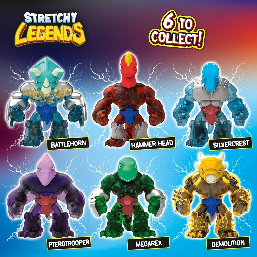 STRETCHY LEGENDS D'Molition - Figurine de acțiune elastice pentru copii, figuri de supereroi elastice pentru a colecta cu umplutură de slime Action figures Naty Shop