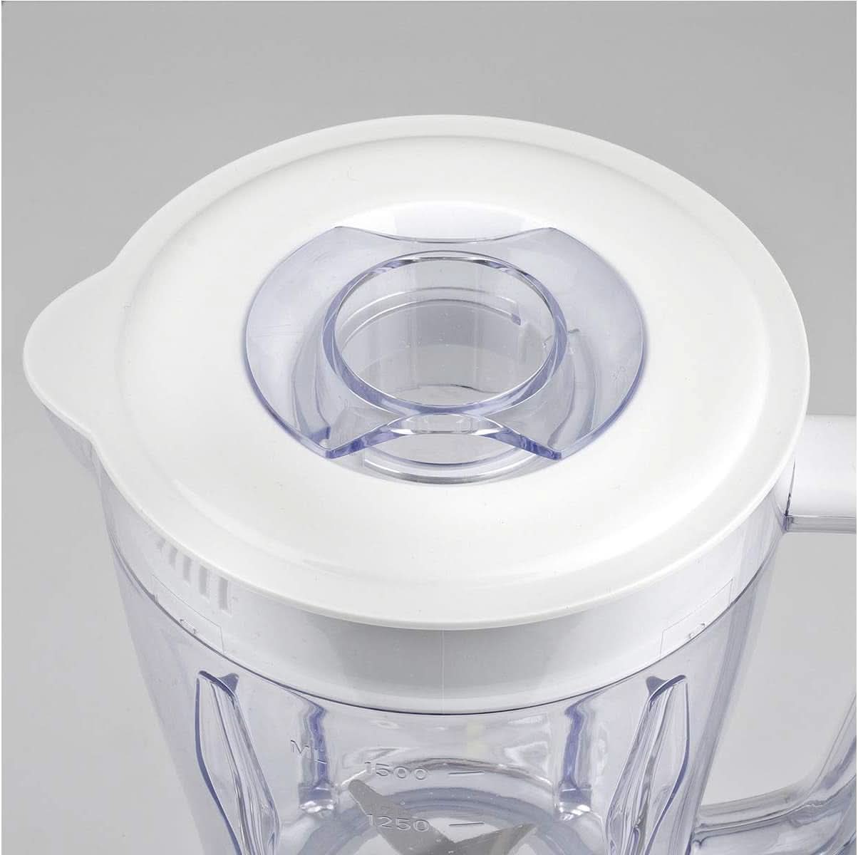 Girmi FR46 Elektrischer Mixer, 1,5 litri, 2 Geschwindigkeiten Mit Pulse-Funktion, 4 Edelstahlklingen, Messbecherdeckel, Messbecher Mit Scale, Sicherheitseinrichtung, Weiß/Rot Kitchen Naty Shop