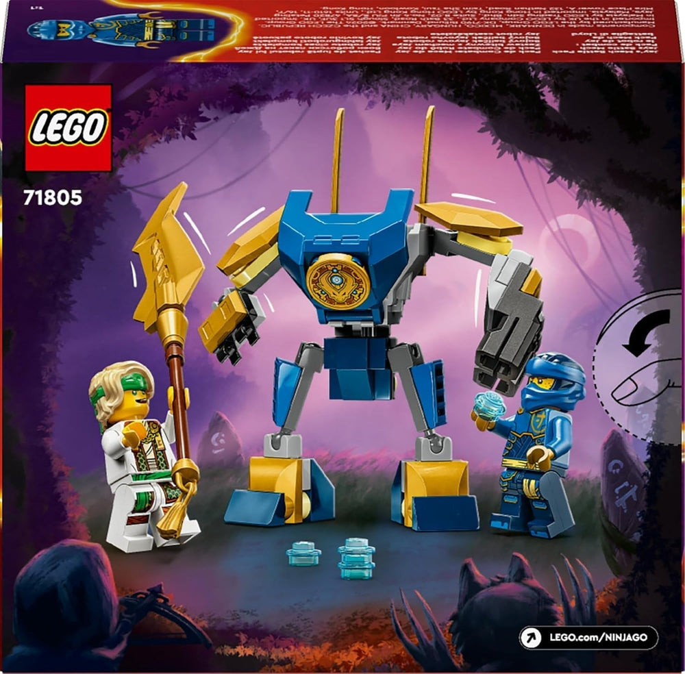 LEGO NINJAGO Jay Battle Mech, giocattolo ninja per bambini con personaggi, inclusa la minifigure di Jay con mini katana, action figure e mech, piccolo regalo per ragazzi e ragazze creativi a partire da 6 anni 71805 Set da costruzione Besuche den LEGO-Store