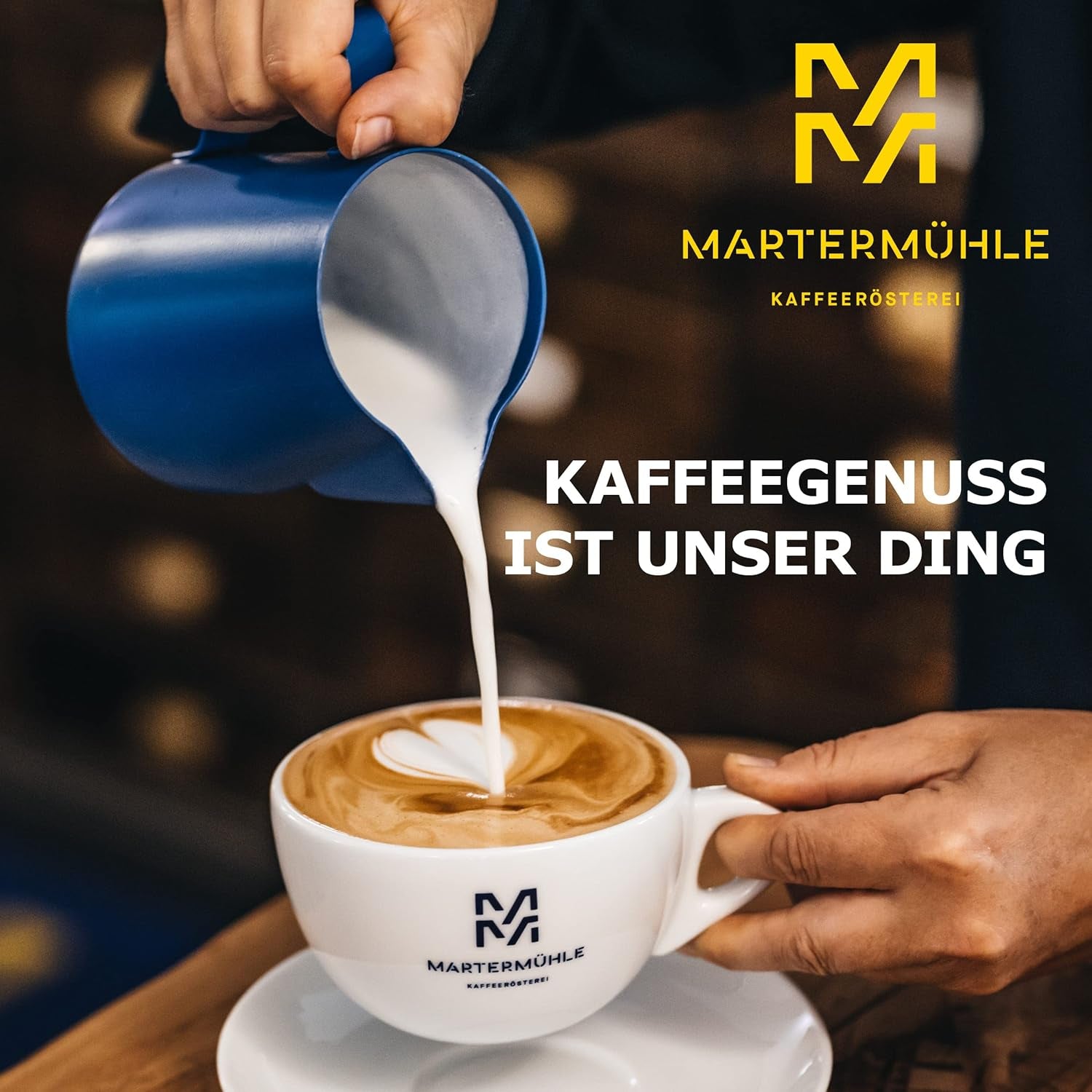 Martermühle Caffè Autostrada Espressobohnen 500g kräftig I Arabica/Robusta I Aromen: Nougat, Zartbitterschokolade I Ganze Espresso-Bohnen schonend geröstet, säurearm