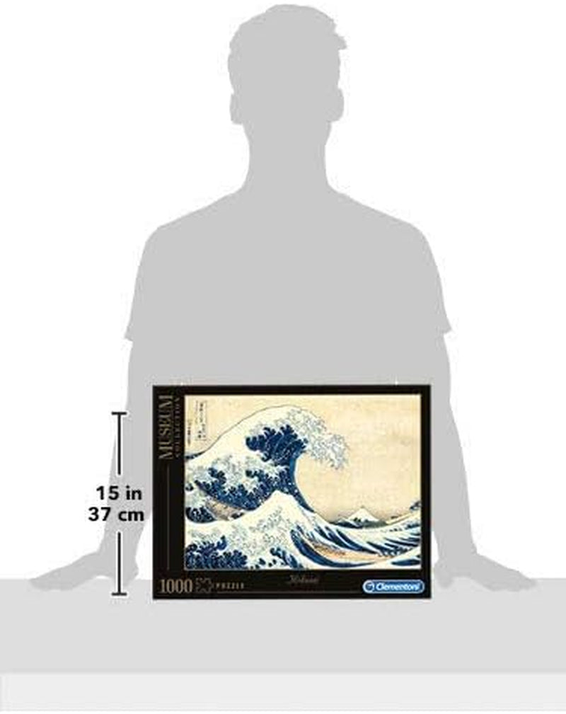 Clementoni 39378 Hokusai - Marele val - Puzzle 1000 piese, Colecție muzeu, Joc de îndemânare pentru întreaga familie, Joc de întindere colorat, Puzzle pentru adulți de la 14 ani Puzzle Naty Shop