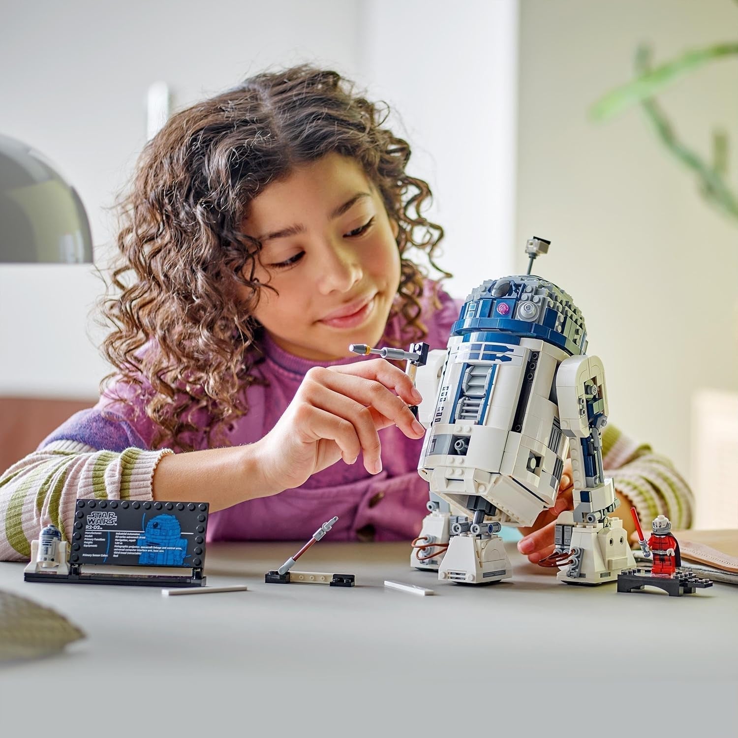 LEGO Star Wars R2-D2 Set modello per bambini, ragazzi e ragazze, droide costruibile con minifigure del 25° anniversario di Darth Malek e piastra decorativa, idea regalo da collezione 75379 Set di costruzione Besuche den LEGO-Store