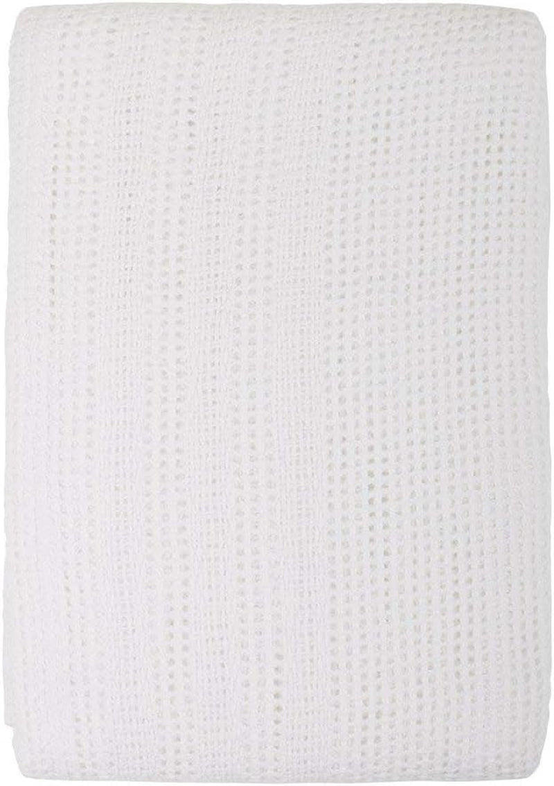 Family Bedding Pătură celulară roz pentru pat dublu, bumbac, cuvertură de pat mare, reversibilă, ușoară, termică, moale, pătură celulară tradițională, 230 X 230 cm Plapumi si pilote Naty Shop Alb Pat dublu (230X230Cm)