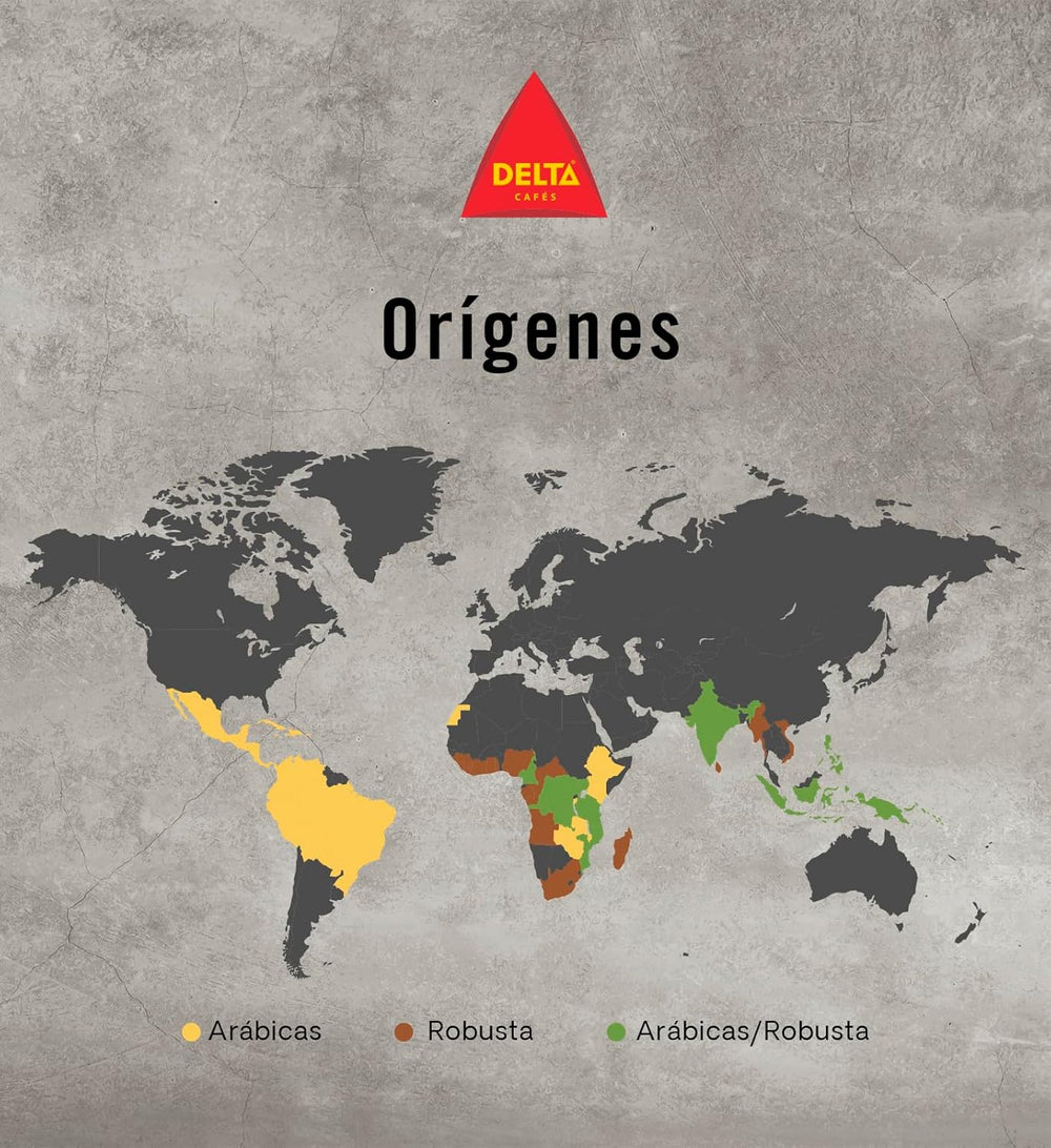 Delta Cafés - Kaffee in Diamantbohne - 2 Packungen à 1 kg - Intensität 8 - Mischung aus Arabica gerösteten Kaffeebohnen und Robusta - Sehr aromatisch mit Noten von gerösteten Nüssen