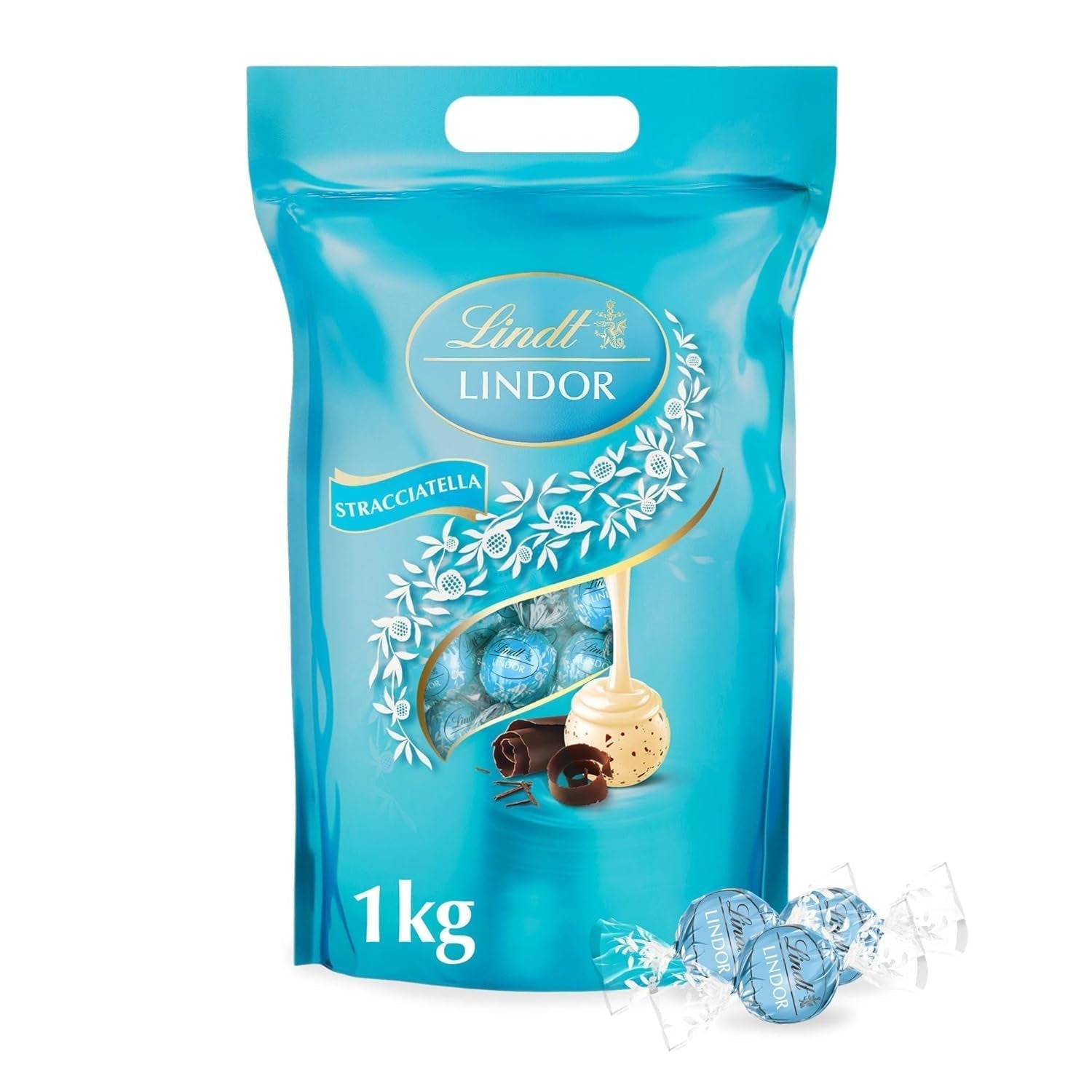 Lindt 15 Inimioare din Ciocolata, 300 grame Bomboane de Ciocolata Naty Shop Stracciatella