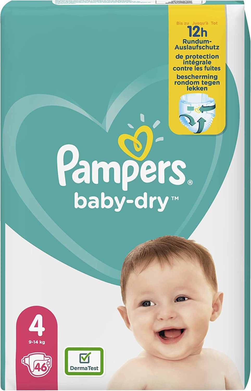 Pannolini Pampers Baby-Dry, taglia 8, 43 pannolini, da 19 kg, confezione Jumbo+