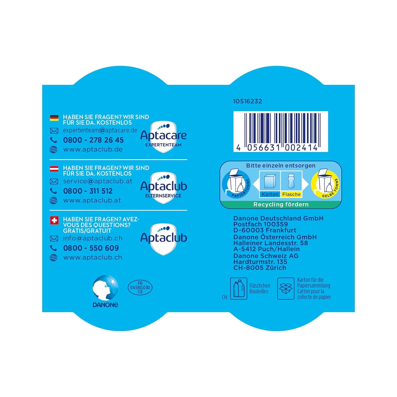 Aptamil Pronutra Pre - Latte per lattanti dalla nascita - Con oli vegetali, senza olio di palma - 6 x 4 x 200 ml (4800 ml)