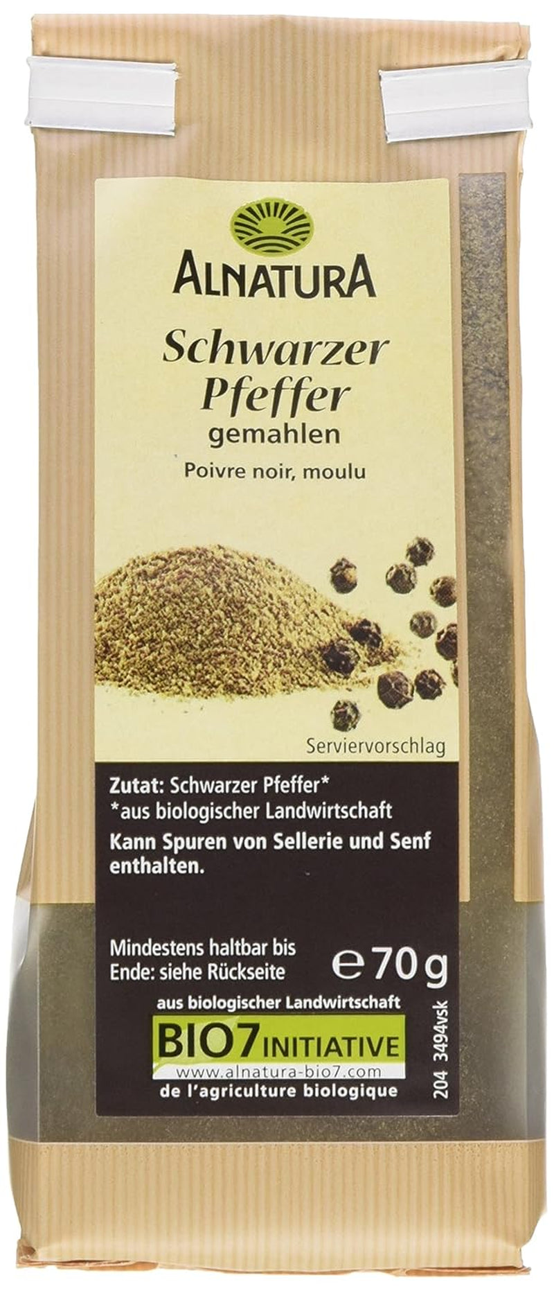 Bio Pfeffer nero gemahlen, 70g