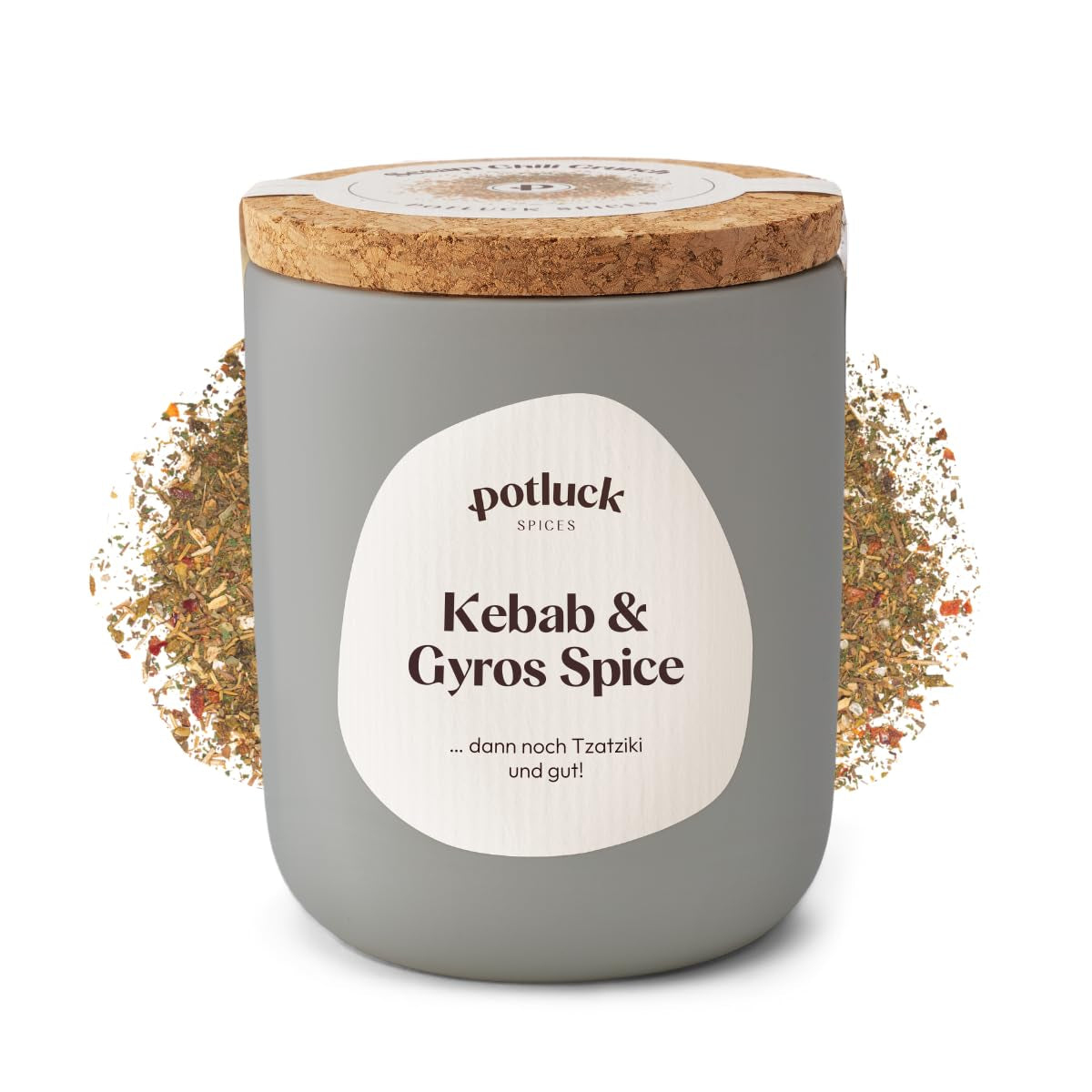 Potluck | Spezie per kebab e gyros | Gewürzzubereitung im Keramiktopf | 50g| Vegano, senza glutine e con ingredienti naturali