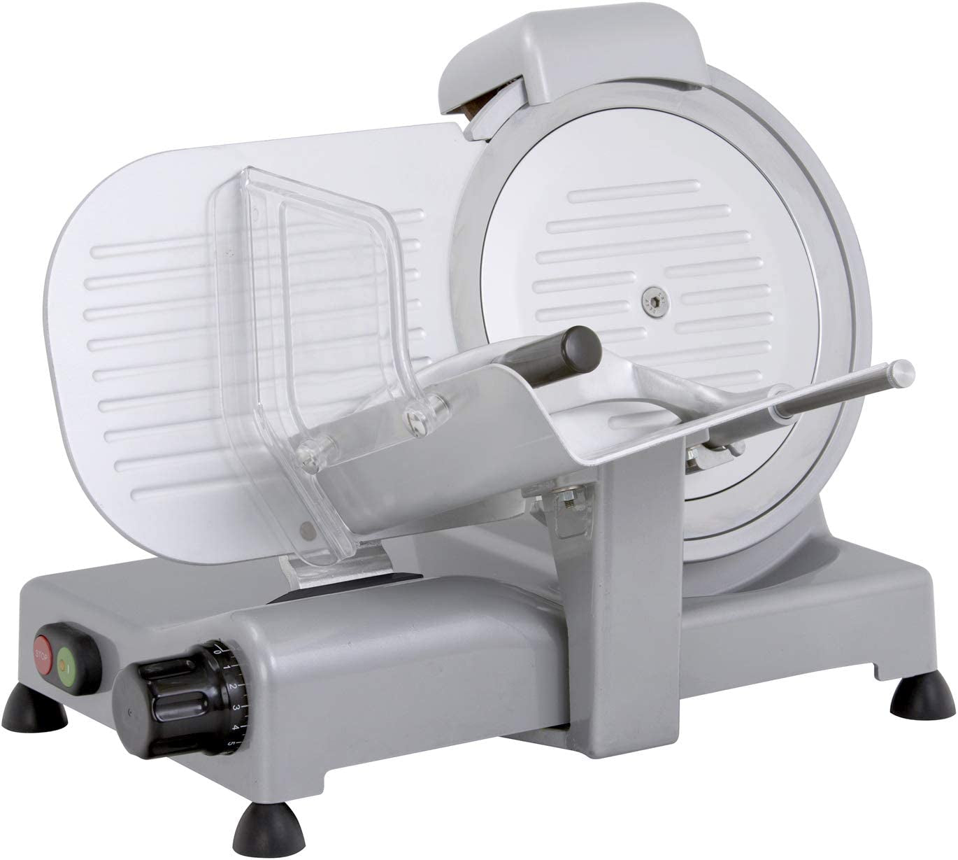 90018 Luxury 22 GS, affettatrice elettrica, alluminio, argento/nera Affettatrici e Affettatrici Naty Shop Silver/Nera Luxus Gs 22 Cm