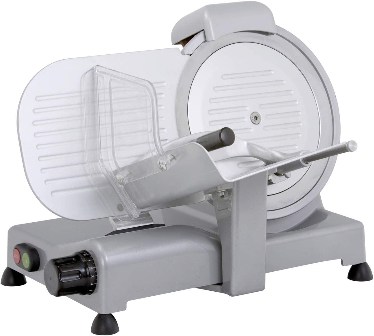 90018 Luxury 22 GS, affettatrice elettrica, alluminio, argento/nera Affettatrici e Affettatrici Naty Shop Silver/Nera Luxus Gs 22 Cm