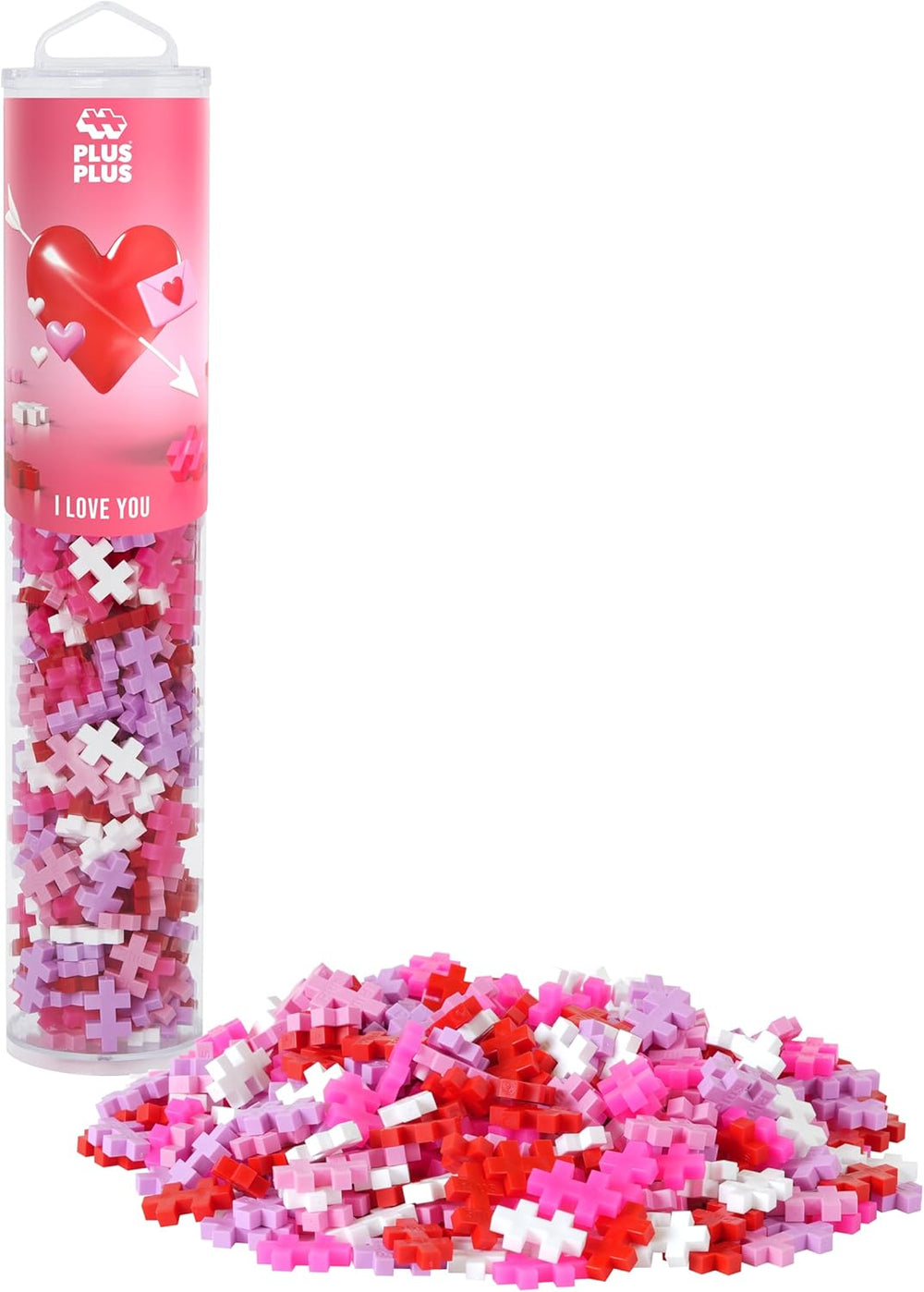 Plus-Plus 9604262 Geniales Konstruktionspielzeug, Regenbogen, Kreativ-Bausteine ​​​​Tube, 240 Teile