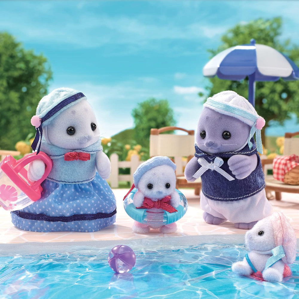 Sylvanian Families - 5759 Familia Focilor, Figurină Animală, Jucărie Detaliată pentru Copii cu Vârsta de 3 Ani și Peste