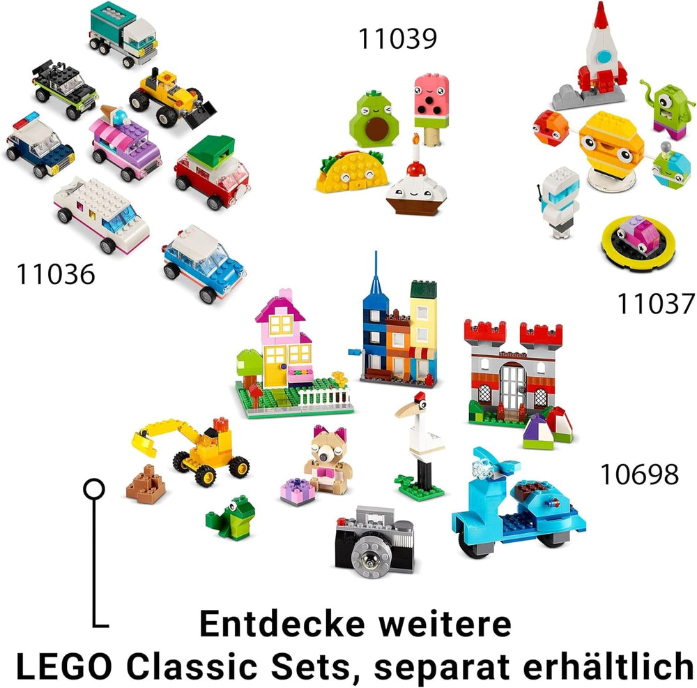 Set da costruzione creativo Dinosauri LEGO Classic con modelli di animali e figure in mattoncini, esperienza di gioco fantasiosa, regalo per ragazzi e ragazze dai 5 anni, inclusi i set da costruzione T.Rex e Triceratopo 11041 Besuche den LEGO-Store