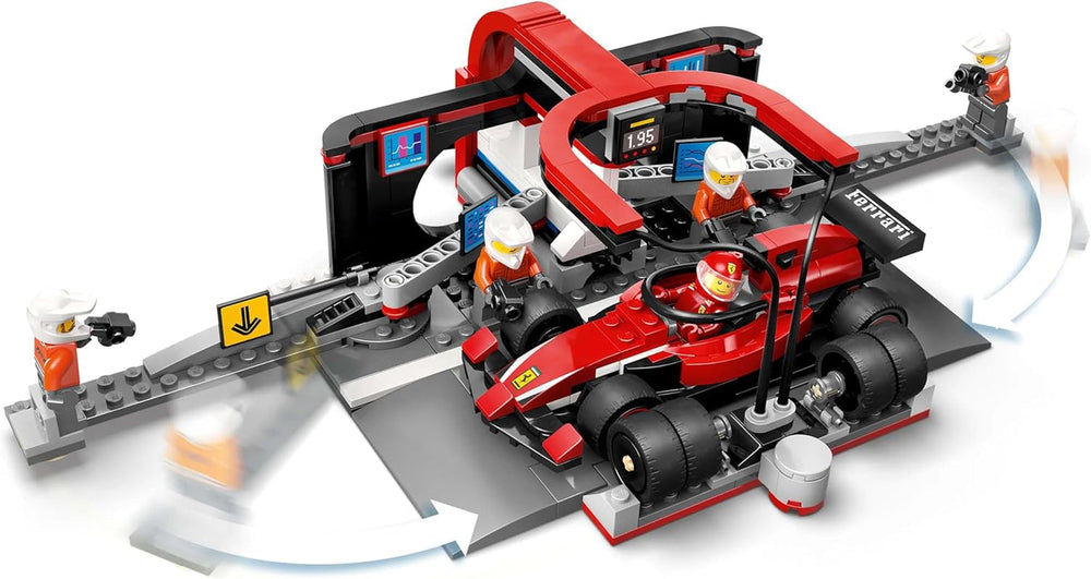 LEGO City Pit Stop F1 con Team e Ferrari Speedster - Set Pit Stop Formula 1 con 1 pilota e 4 minifigure meccaniche - Auto da corsa giocattolo per ragazzi e ragazze 6+ - 60443 Set di costruzione Beuche den LEGO-Store