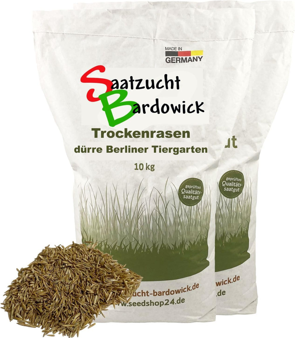 1-30 Kg Rasensamen Berliner Tiergarten Gebrauchsrasen - Für Trockene Standorte - Qualität Zum Fairen Preis (10 Kg)