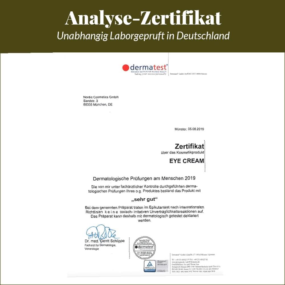 Nordic Cosmetics, Crema occhi vegana contro rughe e occhiaie con acido ialuronico, 10ml Cosmetici e Beauty Naty Shop