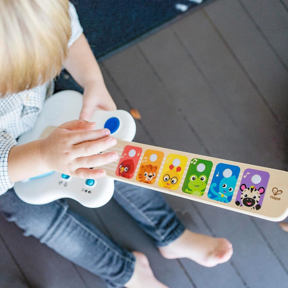 Baby Einstein, Hape, Strum Along Songs Magic Touch jucărie din lemn, jucărie muzicală din lemn chitară, instrumente muzicale electronice, jucărie senzorială și de activitate pentru copii, de la 6 luni Jucarii Bebe Naty Shop