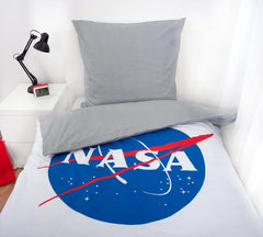 Set biancheria da letto NASA, cotone/rinforzato, grigio/bianco Biancheria da letto - bambini Naty Shop