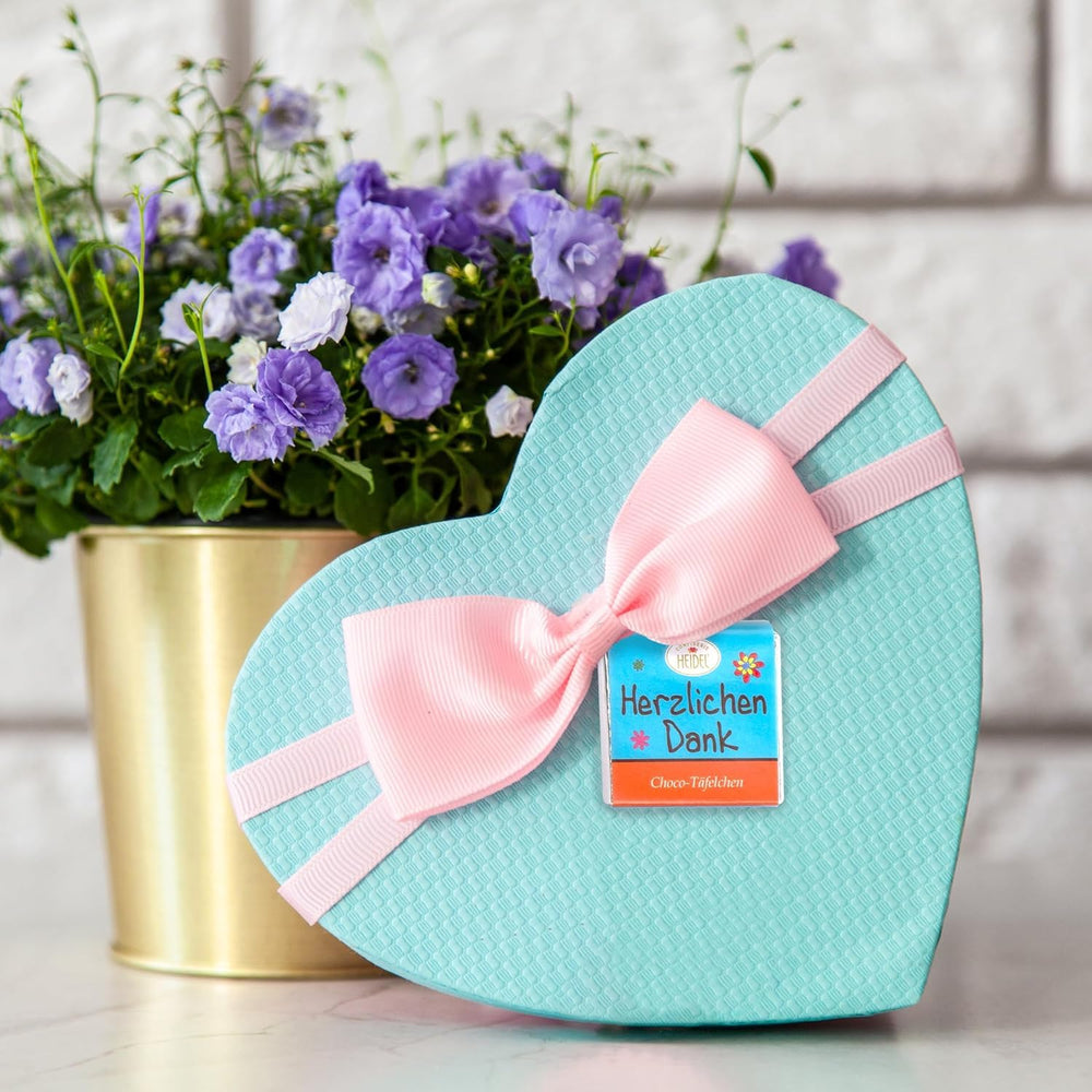 Heidel Thank You tavolette di cioccolato al latte 3x80g, 16 mini-barrette da 5g per confezione, Varie espressioni di gratitudine, Squisita idea regalo