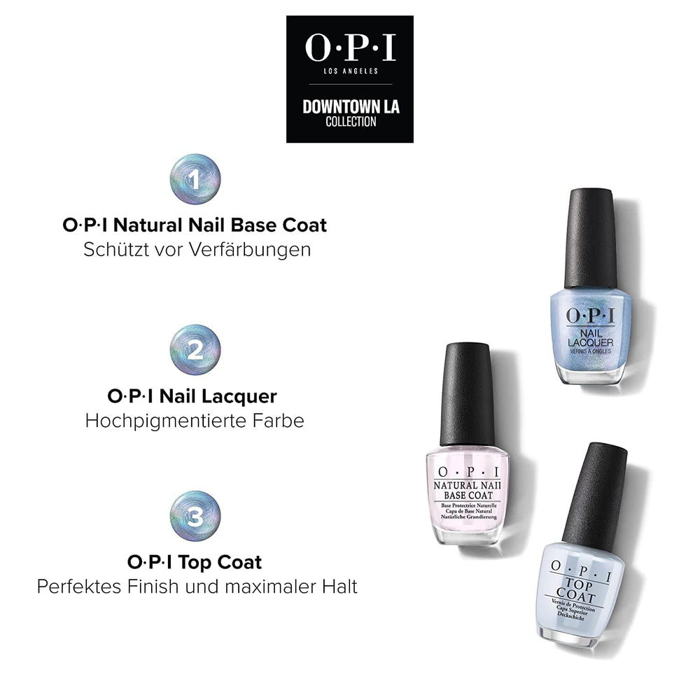 OPI Nail Lacquer nei toni del blu e del verde - Smalto per unghie ad asciugatura rapida, resistente alle scheggiature e a lunga tenuta - dura fino a 7 giorni - con pennello extra largo ProWide