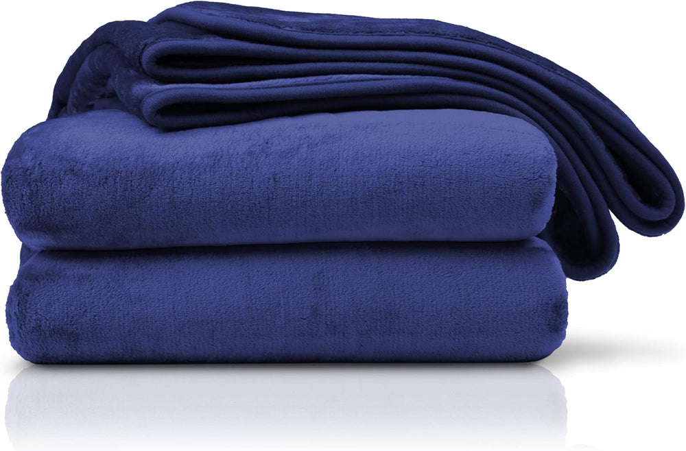 Amago - Coperta confortevole, effetto cashmere, 220 X 240 cm - antracite Amago Letti e coperte Navy Coperta confortevole 220 X 240 cm