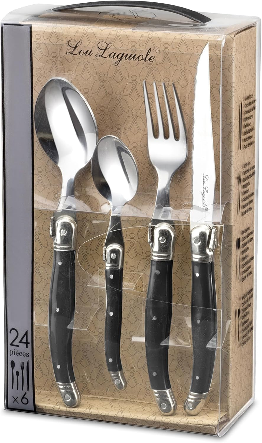 LOU LAGUIOLE TRADITION Set posate bistecca 24 pezzi Kitchen Naty Shop