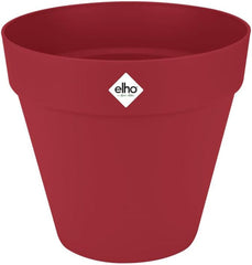 elho Loft Urban Round 30 - Ghiveci de flori pentru exterior - Plastic 100% reciclat - Ø 28,5 x H 26,0 cm - Roșu/Roșu teatru