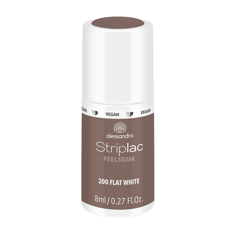 alessandro Striplac UV-Nagellack Flat White – Schonend und langanhaltend – Einfache Entfernung dank Peel-Off-Technologie – Vegan und tierversuchfrei – 8 ml