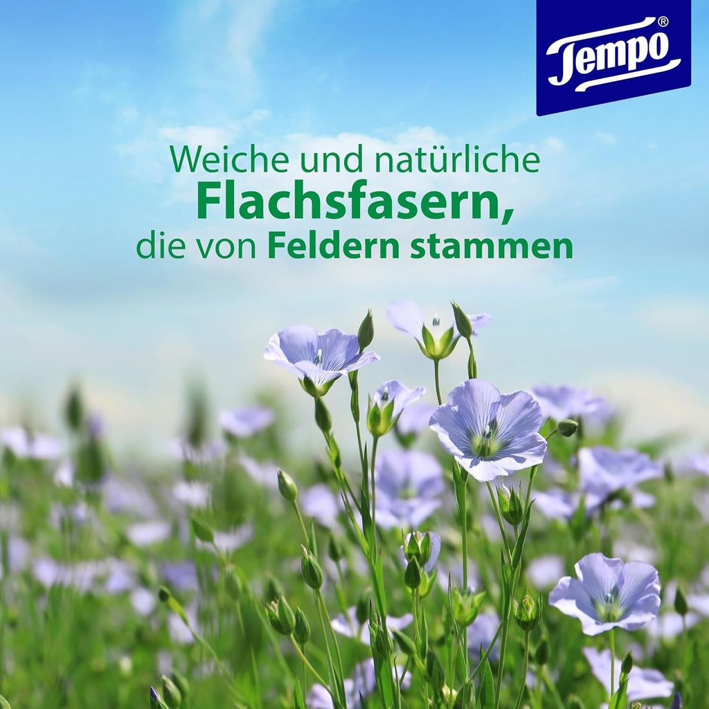 Șervețele umede de toaletă Tempo "Gentle & Caring" - Megapack - 16 pachete a câte 42 de șervețele - Duo Packs - cu mușețel natural - hârtie igienică, testată dermatologic și neutră față de Ph-ul pielii