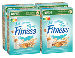 Nestlé Fitness Yogurt cereali integrali per la colazione con gusto parziale di yogurt, confezione da 4 (4 x 350 g)