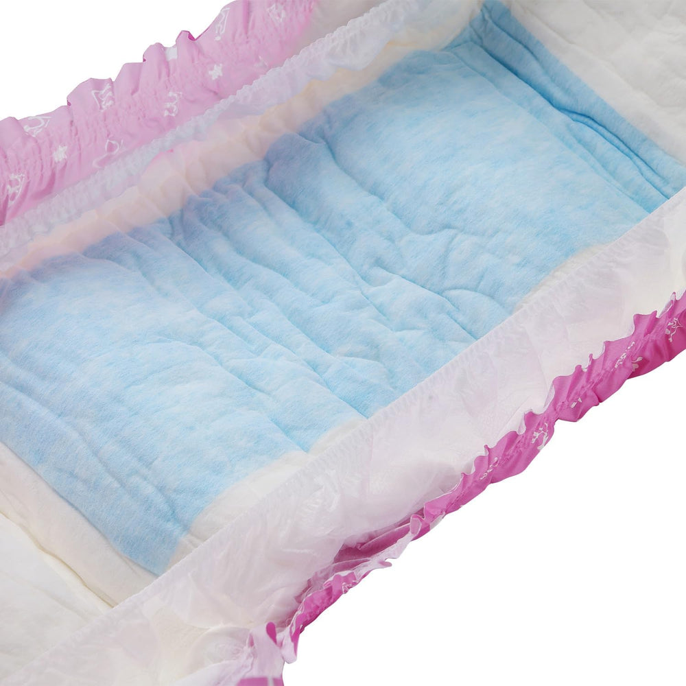 CutiePlusU Pannolini per adulti, 10 pezzi, mutandine per incontinenza usa e getta con lenzuolo per donne e uomini, massima assorbenza durante la notte - Piccola principessa (taglia grande 94-119 cm)